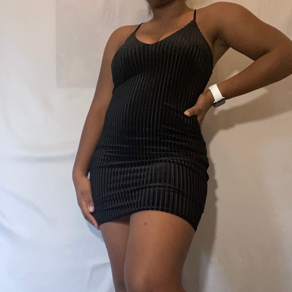 Black mini dress